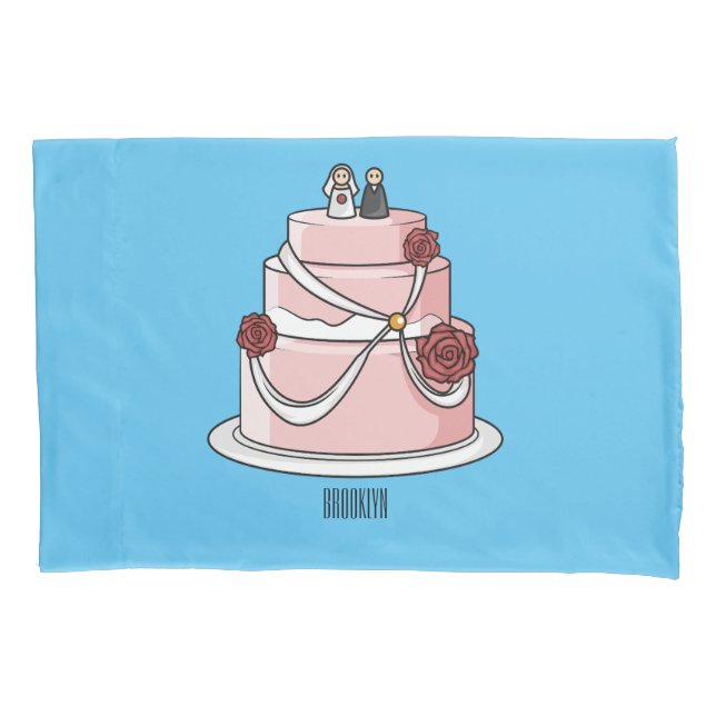 Ilustração de desenho de bolo de casamento (Frente)