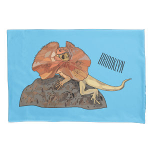 Ilustração de desenho de lagarto de pescoço frito
