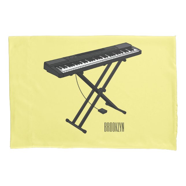 Ilustração de desenho de piano de teclado (Frente)