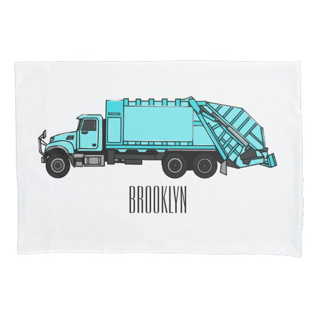 Ilustração de desenho do caminhão de lixo (Frente)