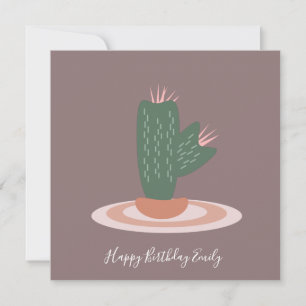 Ilustração de Espião Cactus SImple Aniversário