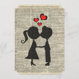 Ilustração de Eu amo você sobre uma página de dici