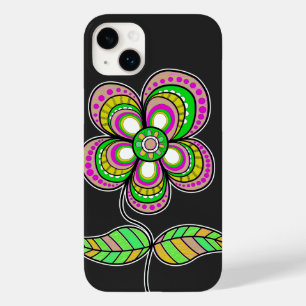 Ilustração de Flor Retro Colorida Fofa