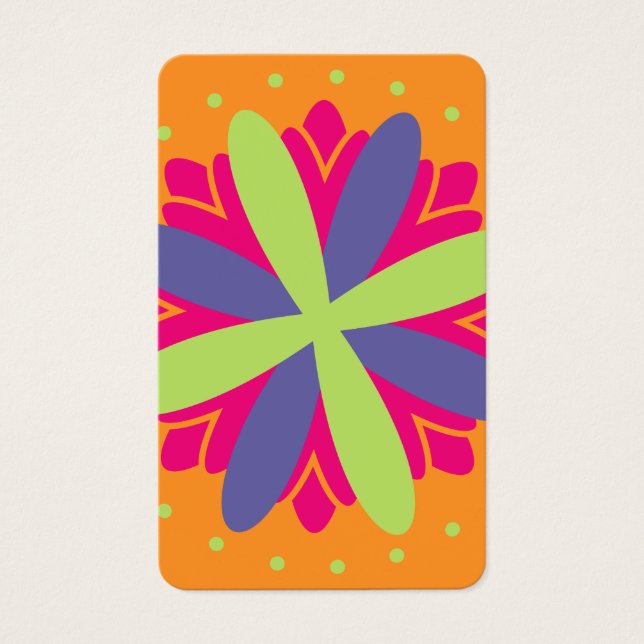 Ilustração de formas florais laranja (Frente)