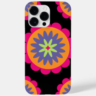 ilustração de formas florais laranja e rosa