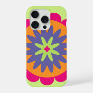 ilustração de formas florais laranja e rosa