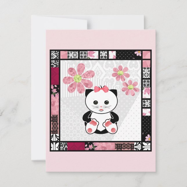 Ilustração de gatinho crianças impressão infantil (Frente)