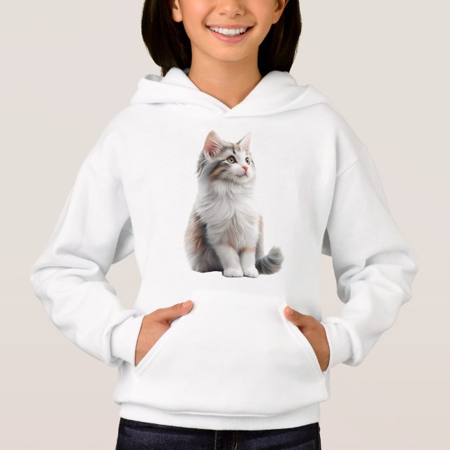 Ilustração de Gatinho Fofo Suéter de Gola Alta par (Frente)