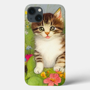 Ilustração de Gato de Sorriso de Vintage