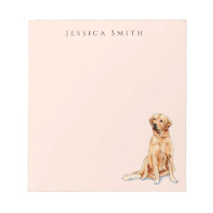 Ilustração de Golden Retriever em Bloco de Notas R