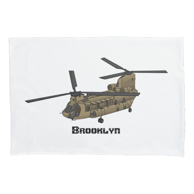 Ilustração de helicóptero militar Chinook (Frente)