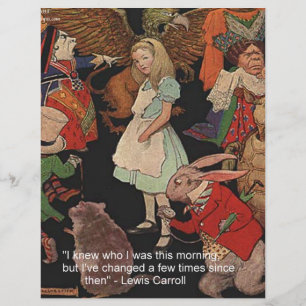 Ilustração de Lewis Carroll e Citação de Mudança d