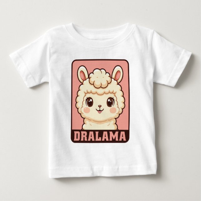 Ilustração de lhama fofa em camiseta (Frente)
