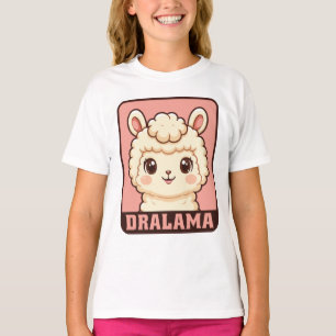 Ilustração de lhama fofa em camiseta