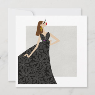 Ilustração de moda moderna e elegante em cartão