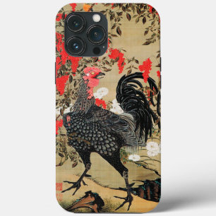Ilustração de Nandina e Rooster de Ito Jakuchu