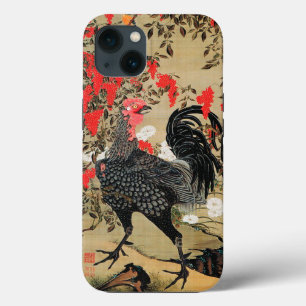 Ilustração de Nandina e Rooster de Ito Jakuchu