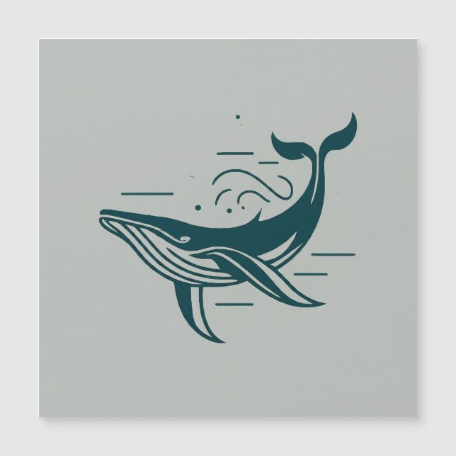 Ilustração de Natação de Baleia Azul (Frente)