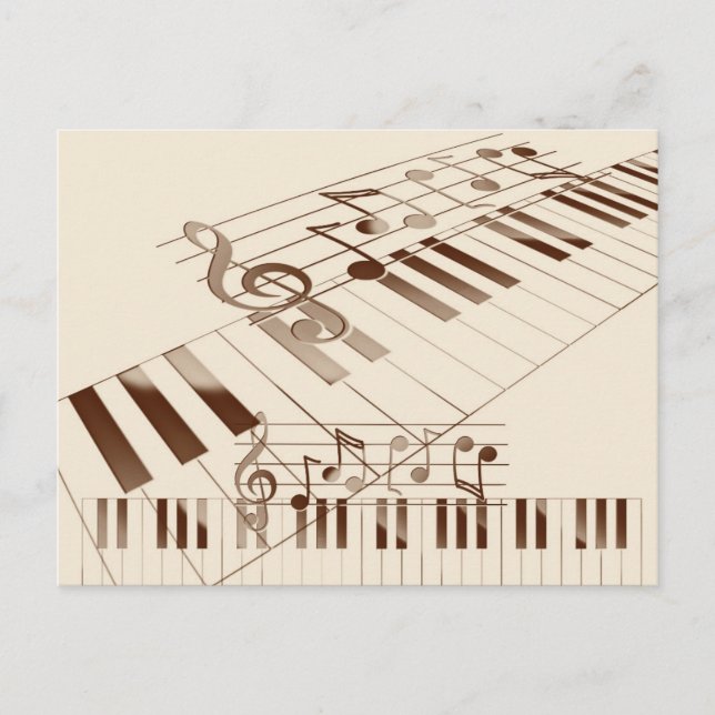 Ilustração de notas de música (Frente)