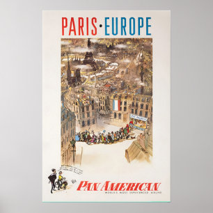 Ilustração de Paris Europa Arte França Impressão P