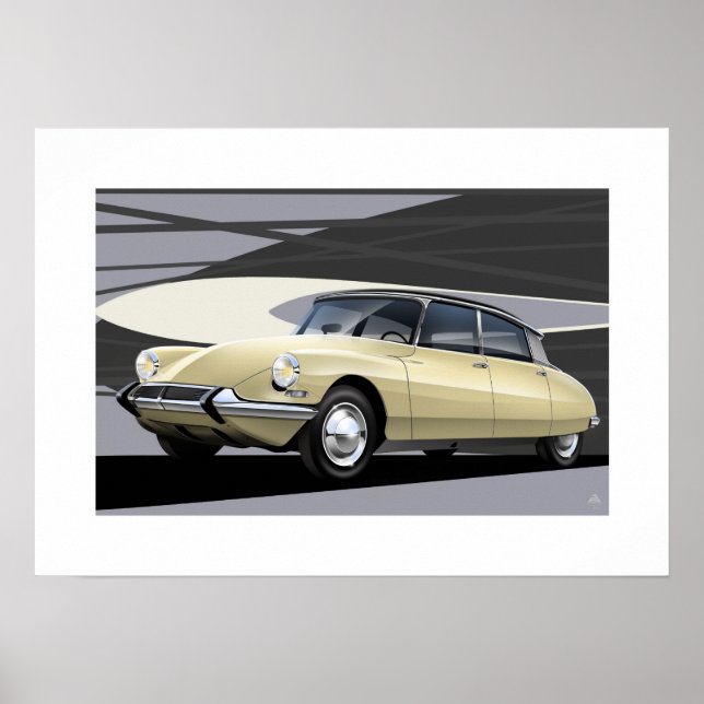 Ilustração de Poster de Citroen DS (Frente)