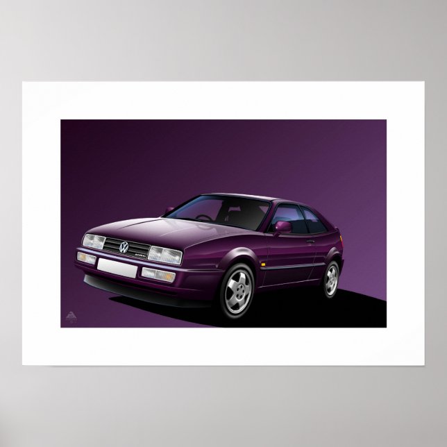 Ilustração de Poster de Coupe de Corrado VR6 (Frente)