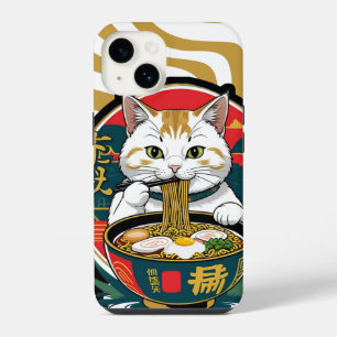 Ilustração de Ramen de Comida de Gato Sortudo