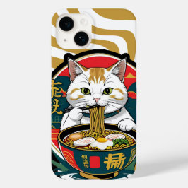 Ilustração de Ramen de Comida de Gato Sortudo