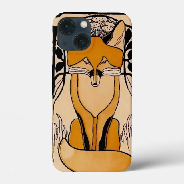 Ilustração de Raposas Art Nouveau | Vida Selvagem  (Verso)