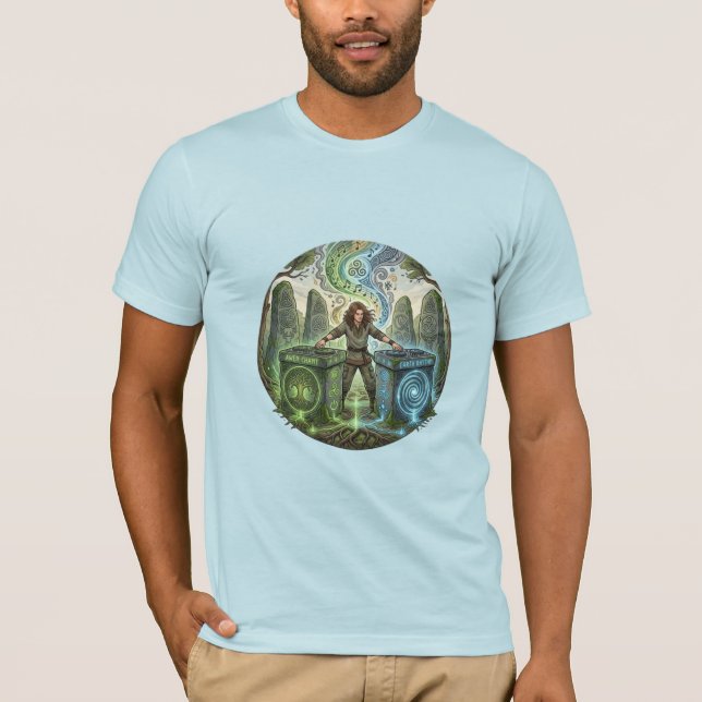 Ilustração de Ritual de DJ Celta em Camiseta (Frente)
