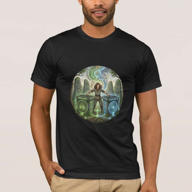 Ilustração de Ritual de DJ Celta em Camiseta (Frente)