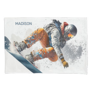 Ilustração de Snowboarder de Nome Personalizado