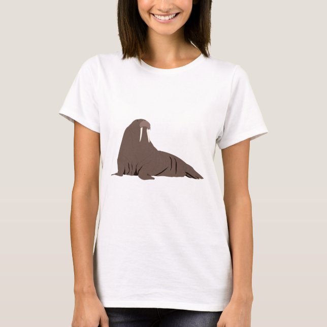 Ilustração de T-Shirt em Cute Walrus (Frente)