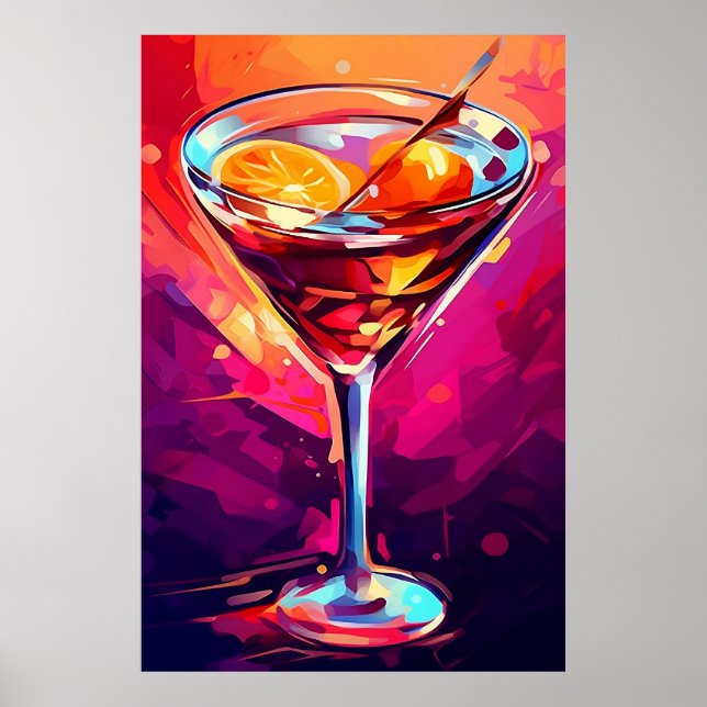 Ilustração de uma Arte MartiniPrint Poster Wall Ar (Frente)