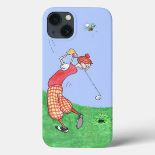 Ilustração do Cartoon Golfers Engraçados