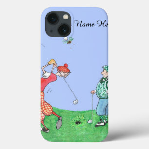 Ilustração do Cartoon Golfers Engraçados