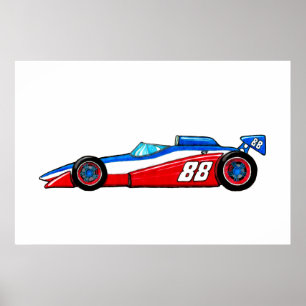 Ilustração do impressão do carro de corridas da