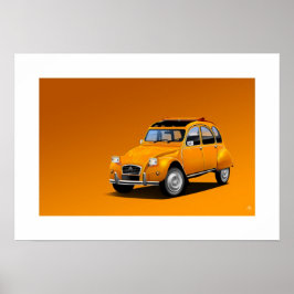 Ilustração do Poster Citroen 2CV