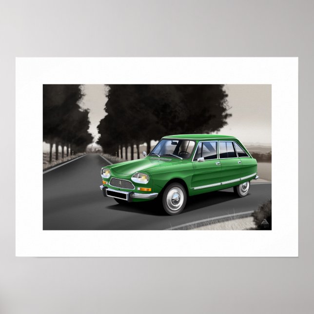 Ilustração do Poster Citroen Ami 8 (Frente)