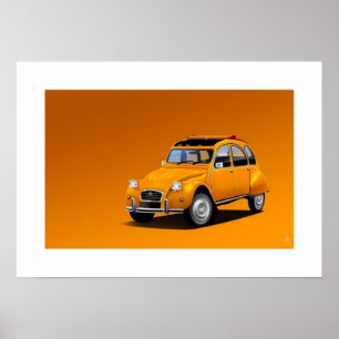 Ilustração do poster de Citroen 2CV