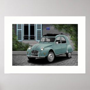 Ilustração do poster de Citroen 2CV