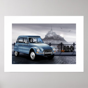 Ilustração do poster de Citroen Dyane