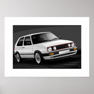 Ilustração do poster do golfe GTI mk2