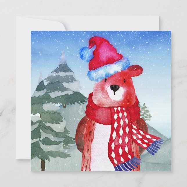 Ilustração do Urso dos Amigos da Floresta de inver (Frente)