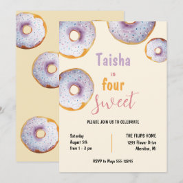 Ilustração em Aquarela de Donut com Confeitos Colo
