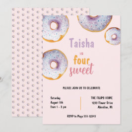 Ilustração em Aquarela de Donut Doce