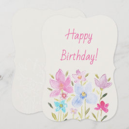 Ilustração em aquarela de flores silvestres modern