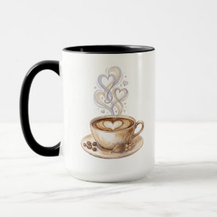 Ilustração em Aquarela de Xícara de Café Canecas