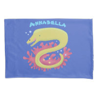 Ilustração engraçada de desenho animado de enguia