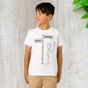 Ilustração errada direita T-Shirt